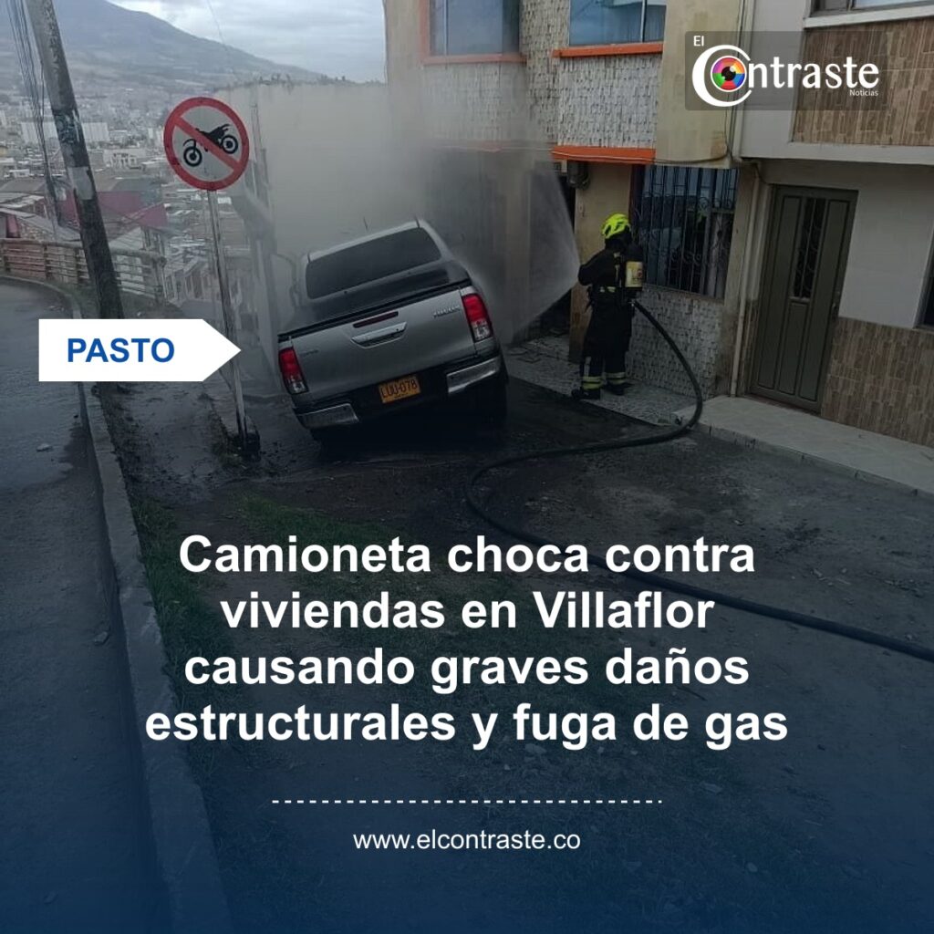 Camioneta choca contra viviendas en Villaflor causando graves daños estructurales y fuga de gas