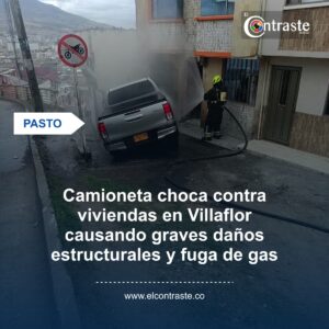 Camioneta choca contra viviendas en Villaflor causando graves daños estructurales y fuga de gas