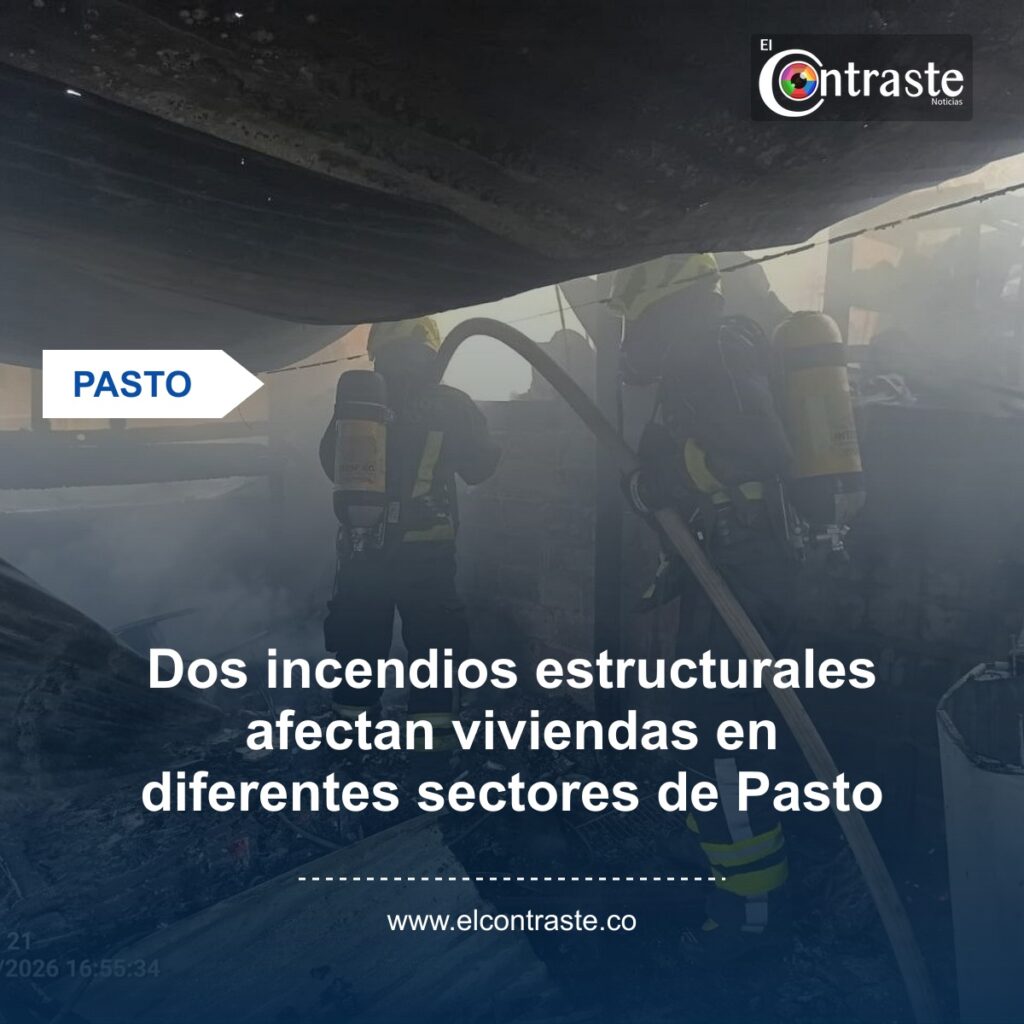 Dos incendios estructurales afectan viviendas en diferentes sectores de Pasto