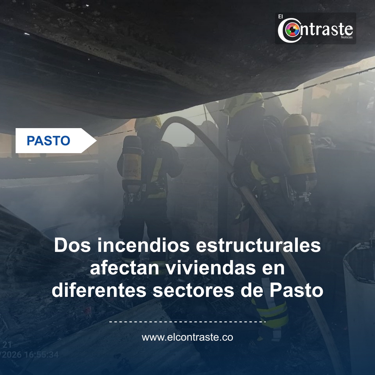 Dos incendios estructurales afectan viviendas en diferentes sectores de Pasto