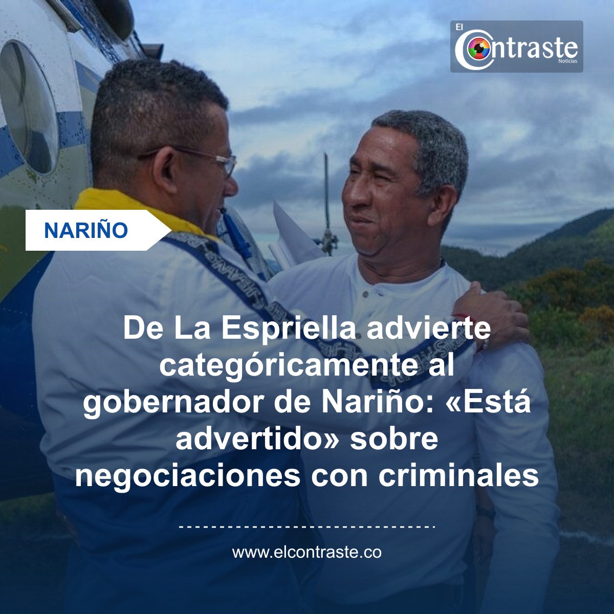 De La Espriella advierte categóricamente al gobernador de Nariño: «Está advertido» sobre negociaciones con criminales
