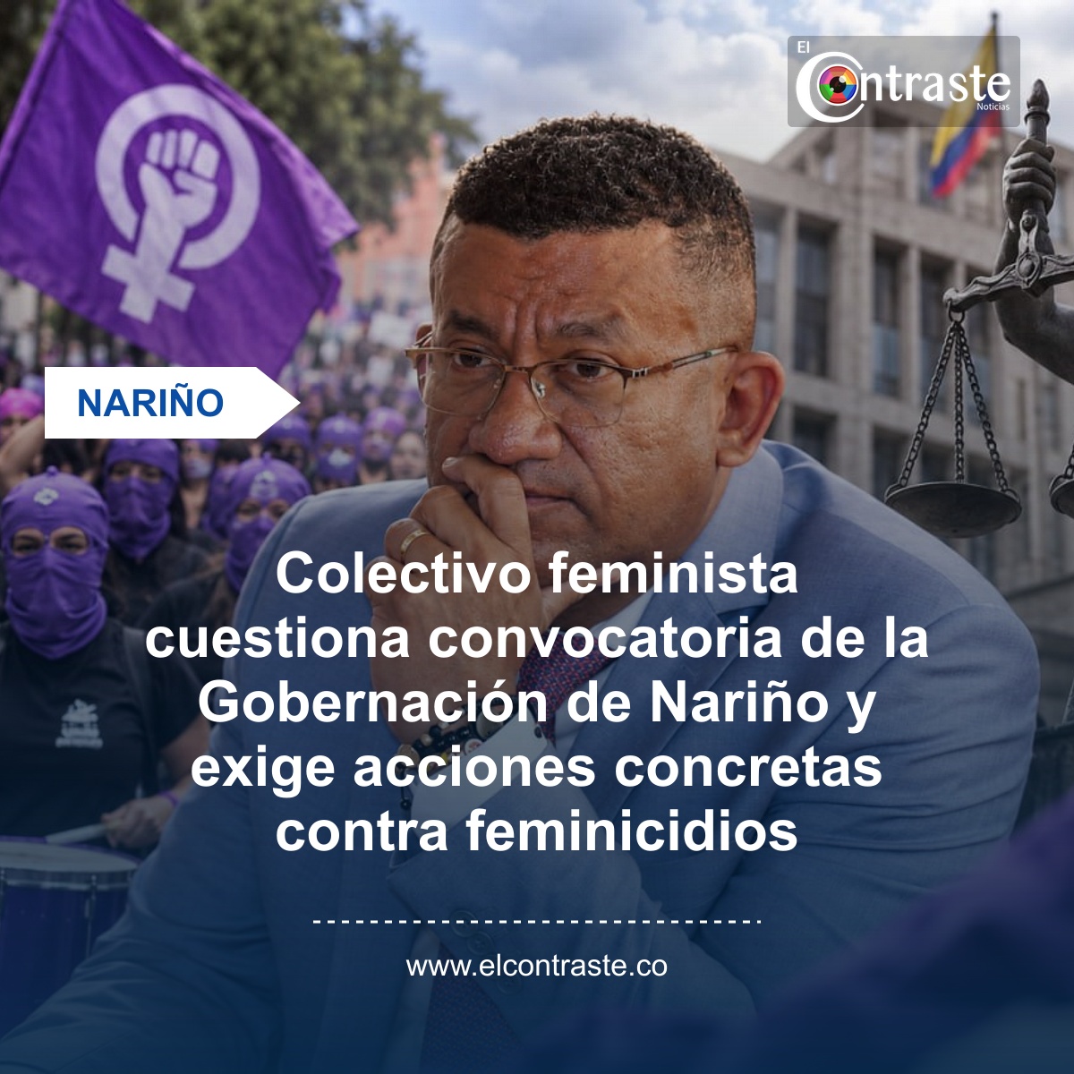 Colectivo feminista cuestiona convocatoria de la Gobernación de Nariño y exige acciones concretas contra feminicidios