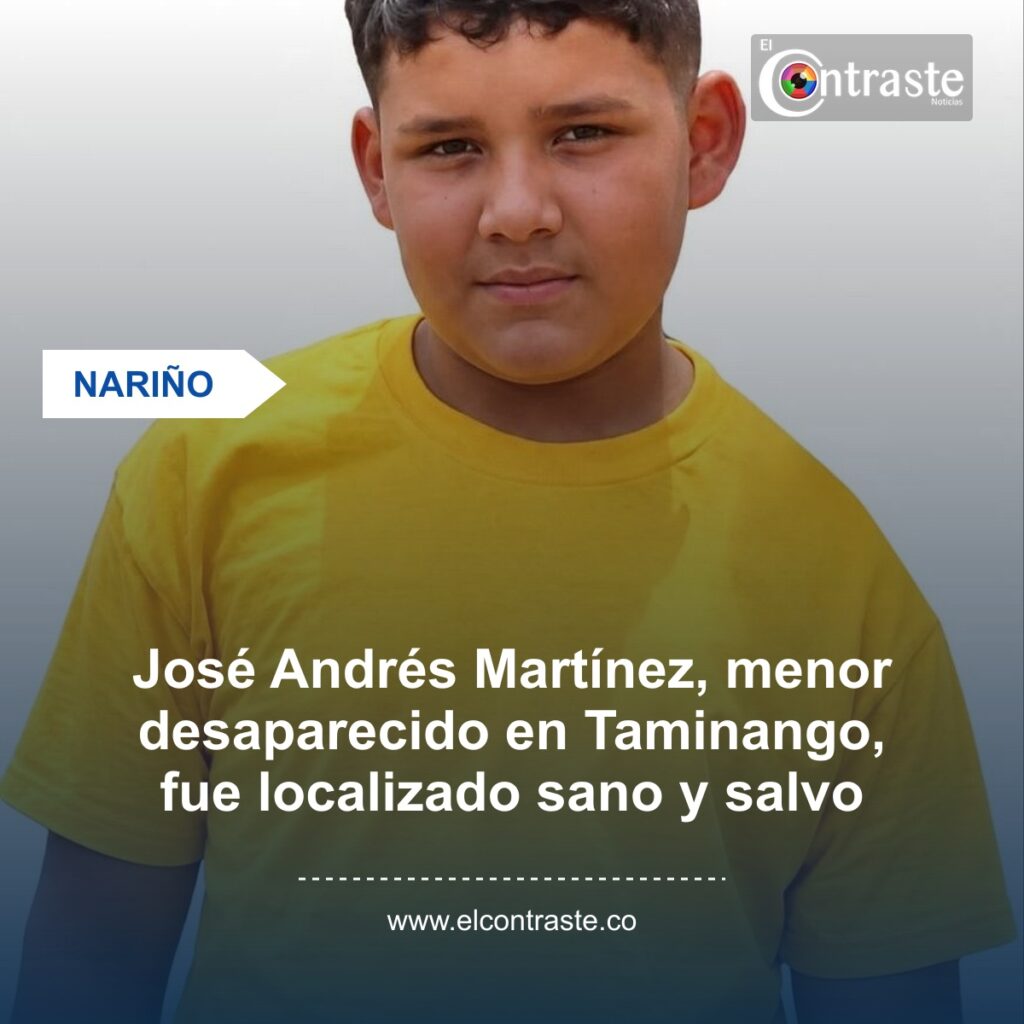 José Andrés Martínez, menor desaparecido en Taminango, fue localizado sano y salvo