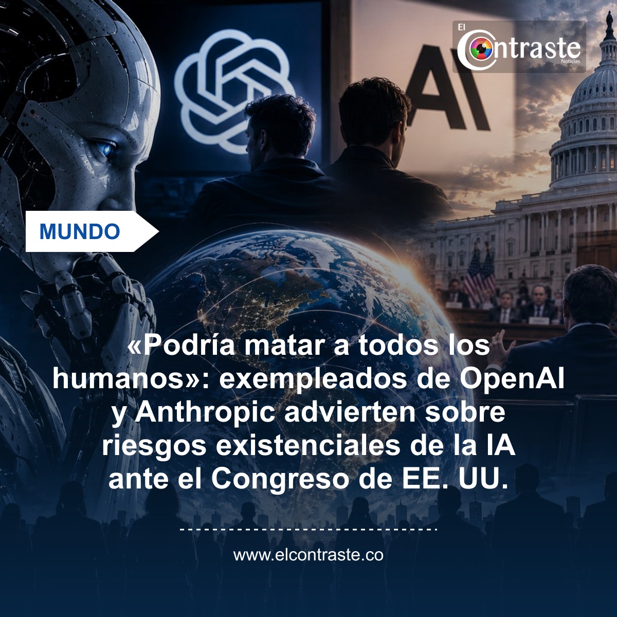 «Podría matar a todos los humanos»: exempleados de OpenAI y Anthropic advierten sobre riesgos existenciales de la IA ante el Congreso de EE. UU.