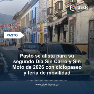 Pasto se alista para su segundo Día Sin Carro y Sin Moto de 2026 con ciclopaseo y feria de movilidad