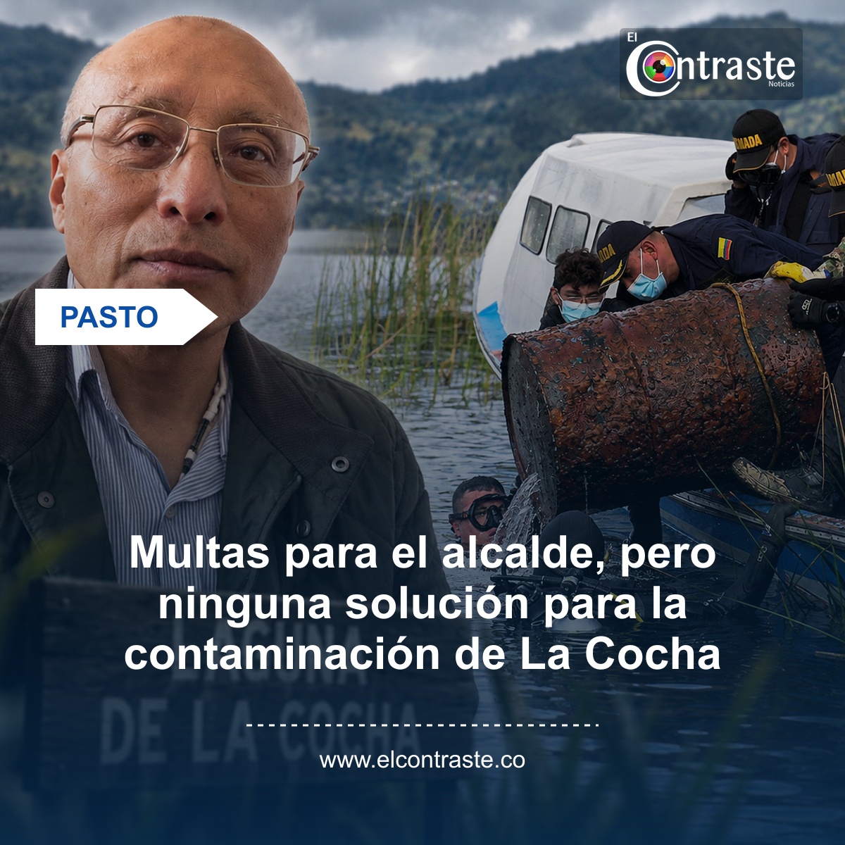 Multas para el alcalde, pero ninguna solución para la contaminación de La Cocha