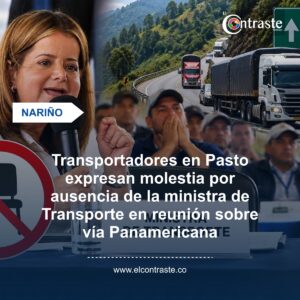 Transportadores en Pasto expresan molestia por ausencia de la ministra de Transporte en reunión sobre vía Panamericana