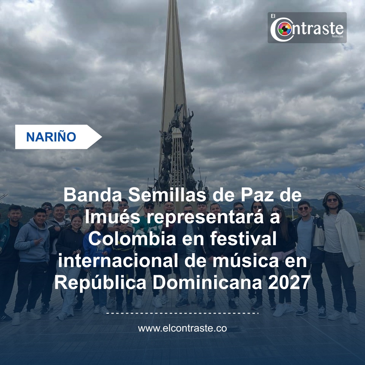 Banda Semillas de Paz de Imués representará a Colombia en festival internacional de música en República Dominicana 2027