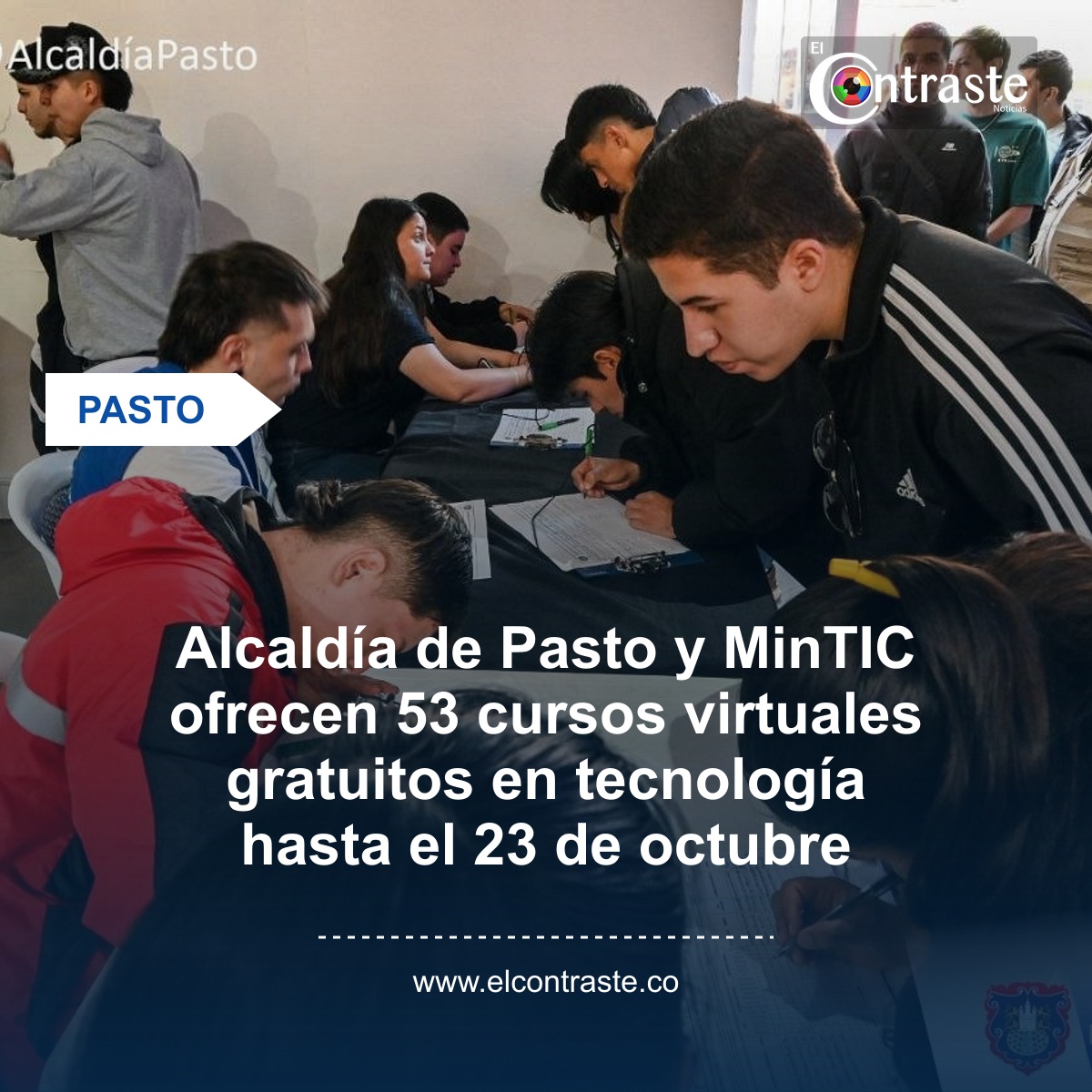Alcaldía de Pasto y MinTIC ofrecen 53 cursos virtuales gratuitos en tecnología hasta el 23 de octubre